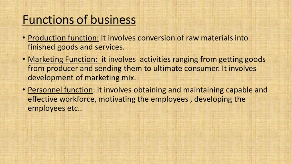 functions of business functions of business