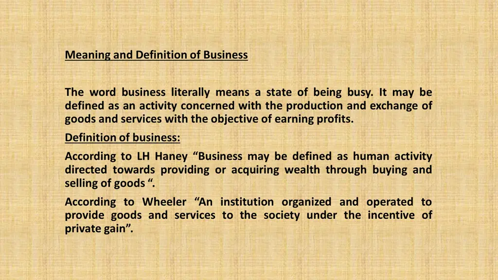 meaning and definition of business
