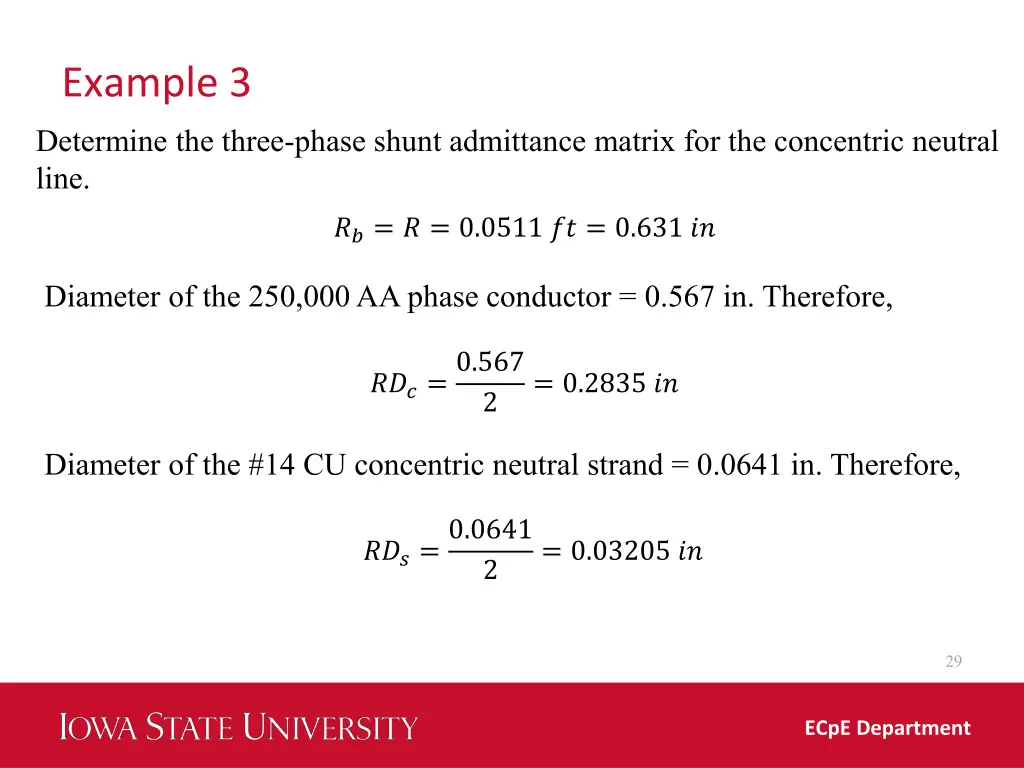 example 3 determine the three phase shunt