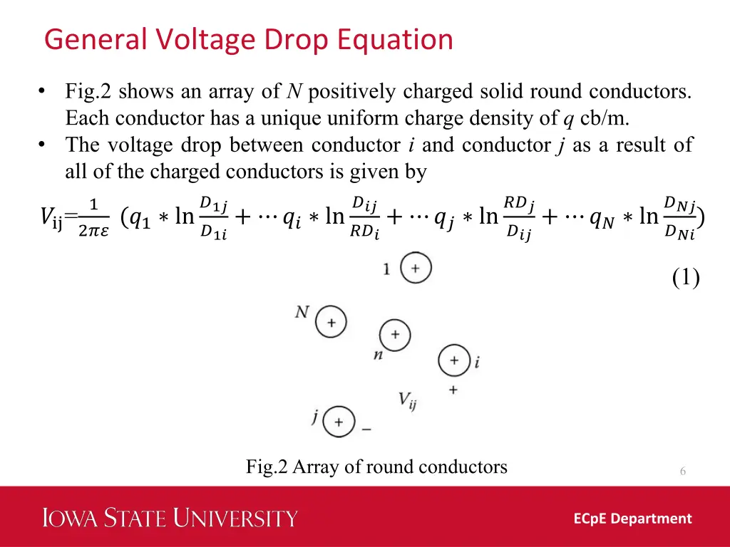 general voltage drop equation