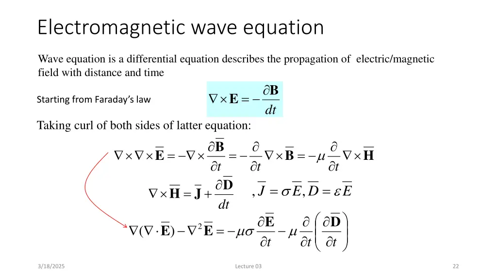 electromagnetic wave equation