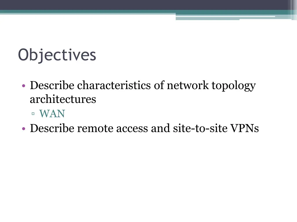 objectives