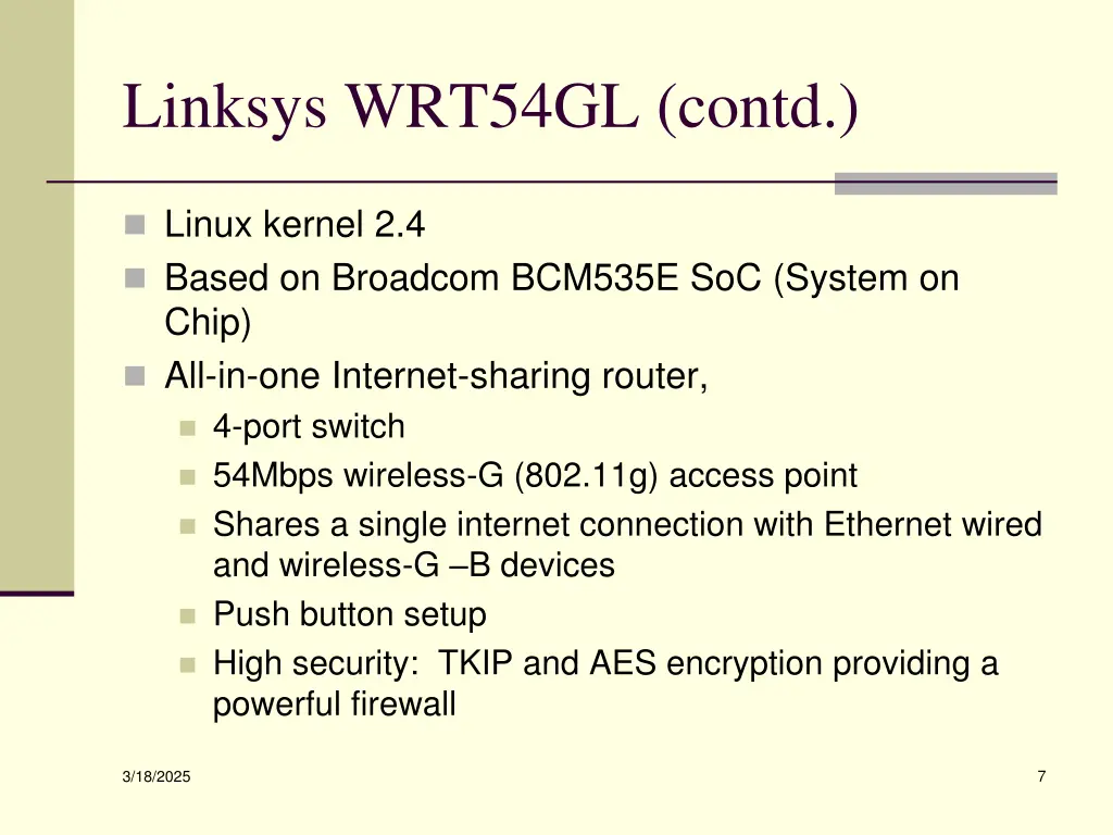 linksys wrt54gl contd