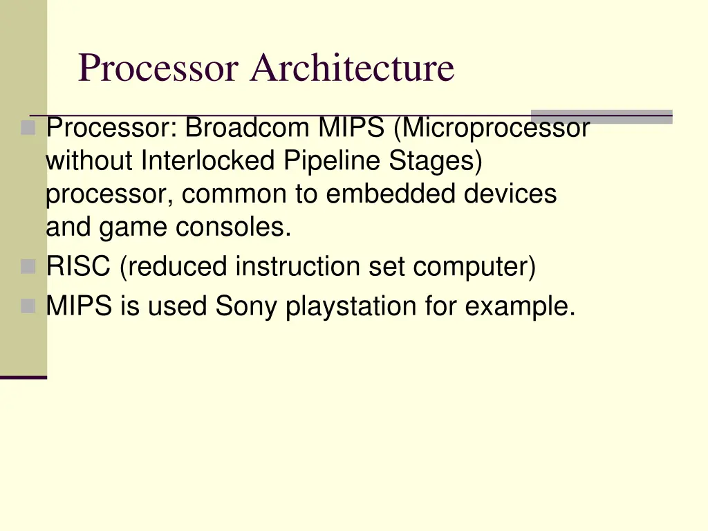 processor architecture