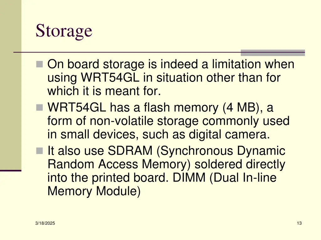 storage