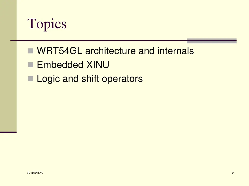 topics