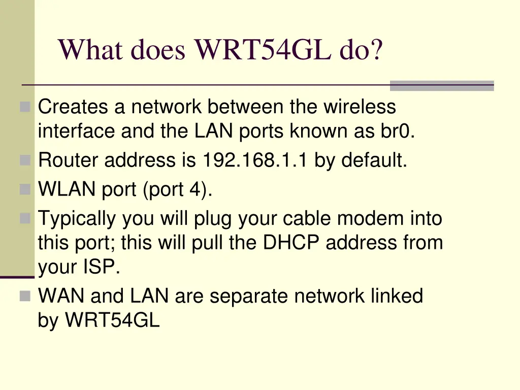 what does wrt54gl do