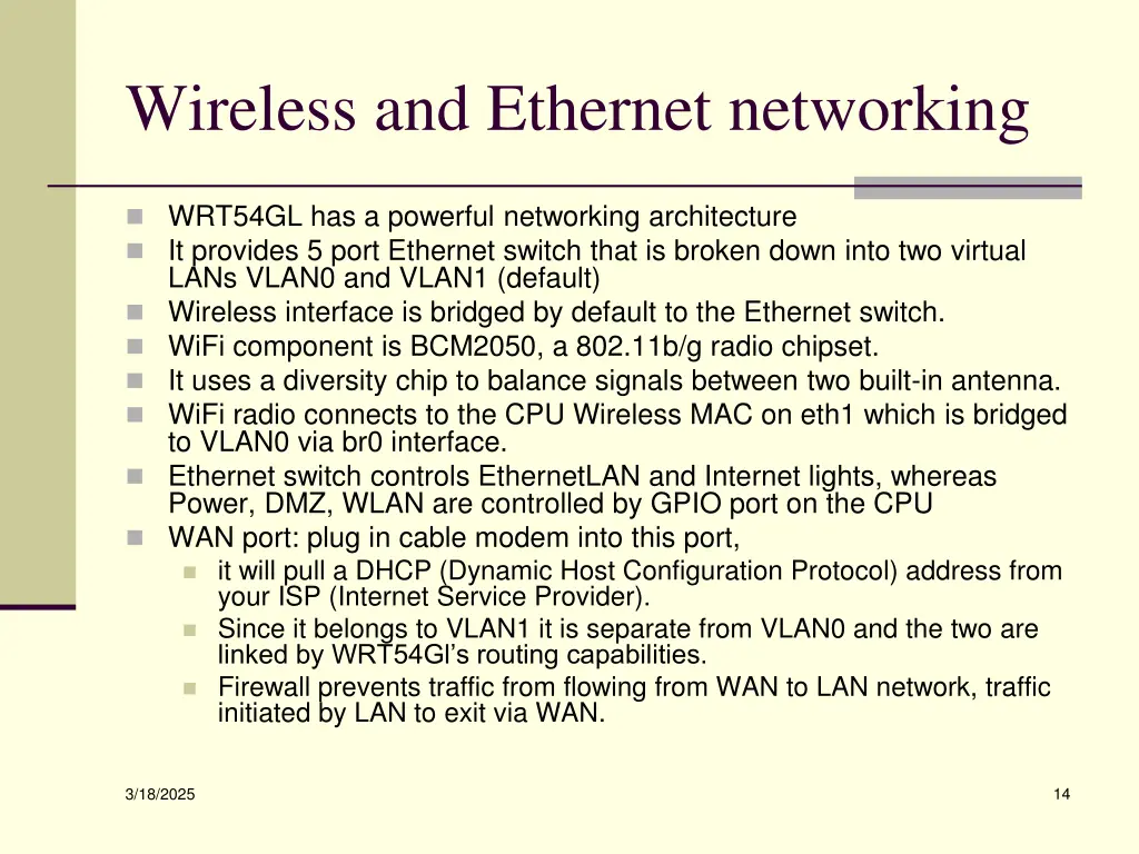 wireless and ethernet networking