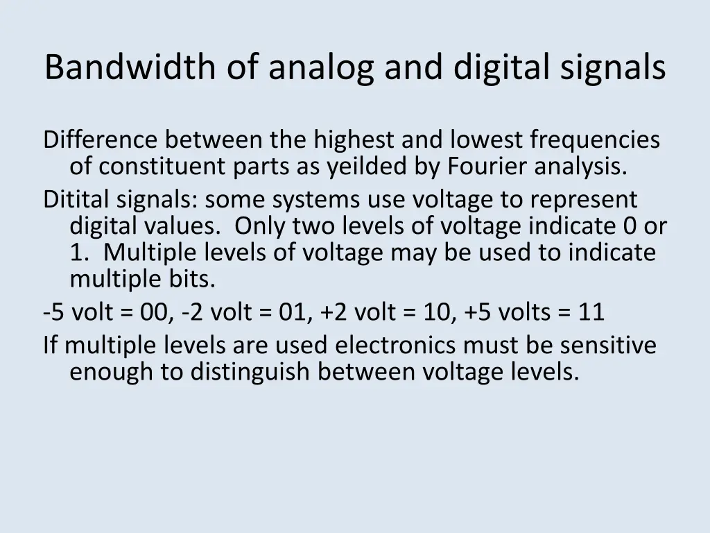 bandwidth of analog and digital signals