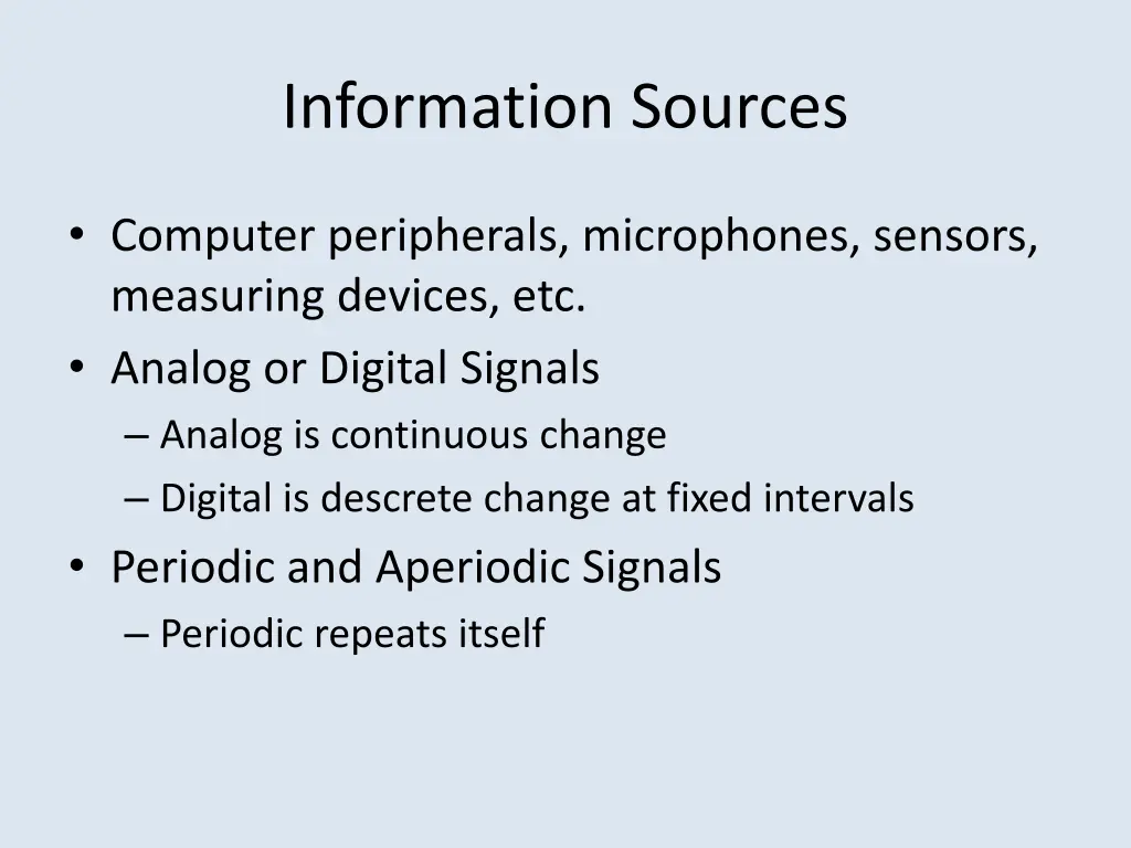 information sources