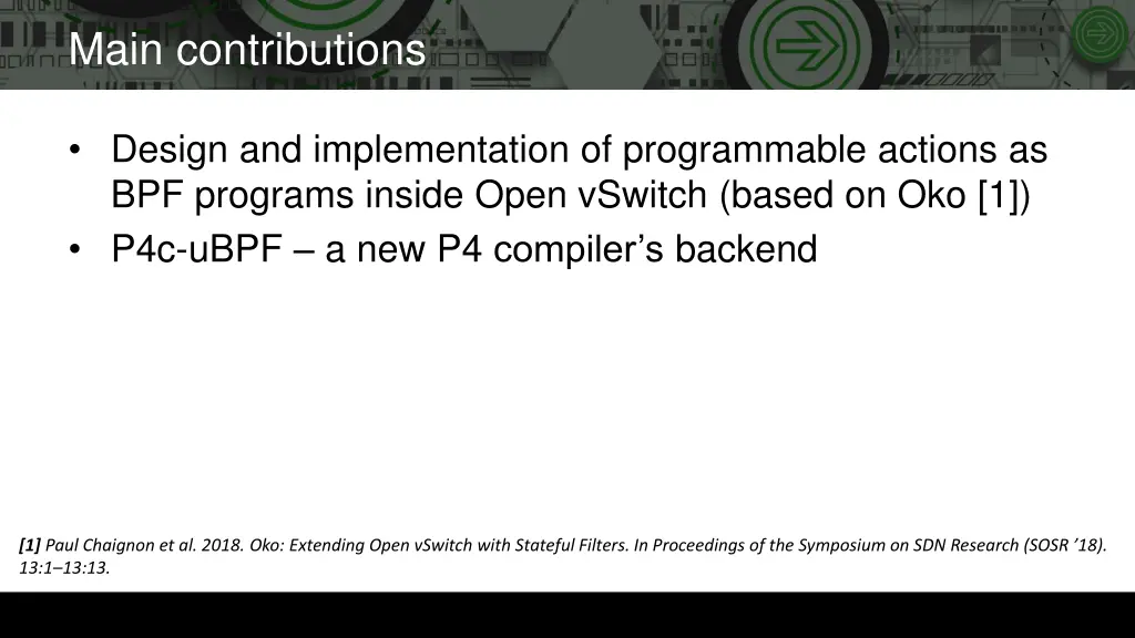 main contributions