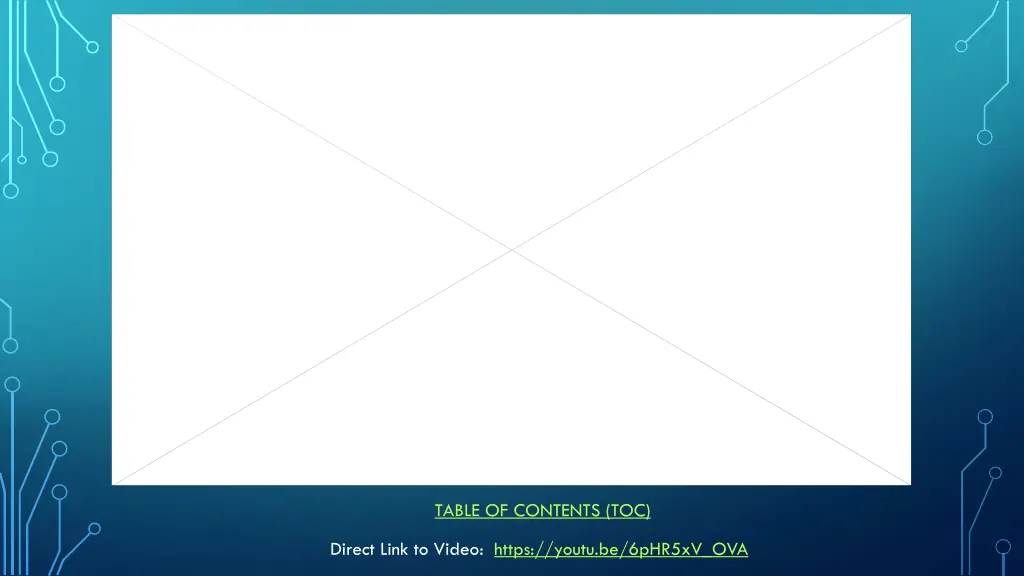 table of contents toc 1