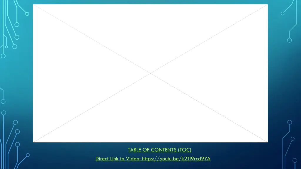 table of contents toc 2
