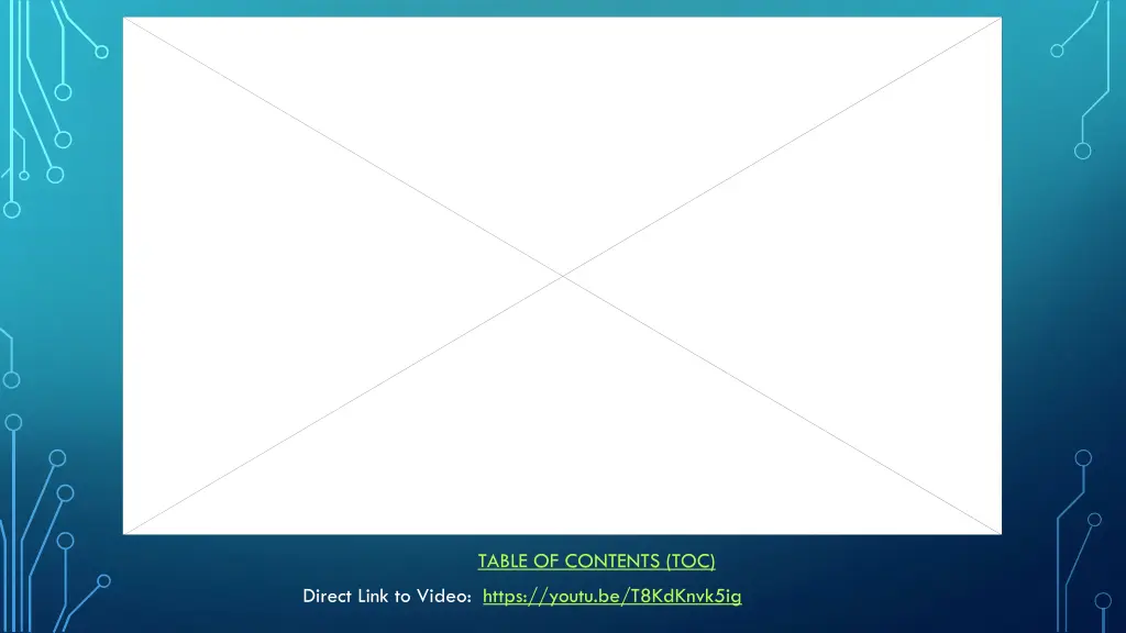 table of contents toc