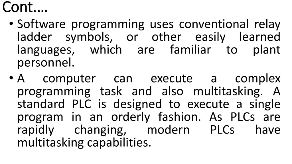 cont cont software programming uses conventional