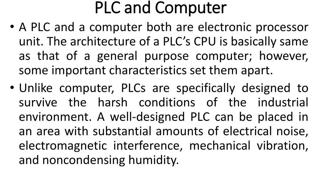 plc and plc and computer computer