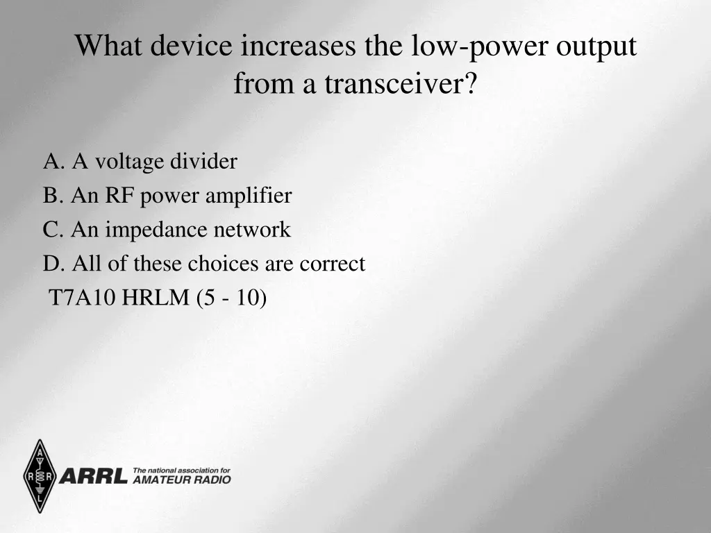 what device increases the low power output from