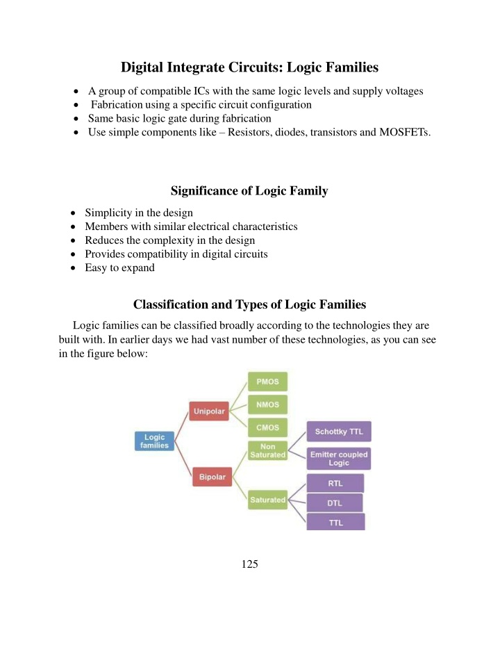 digital integrate circuits logic families