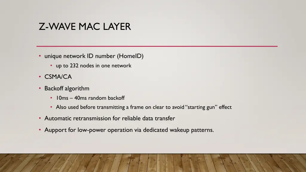 z wave mac layer
