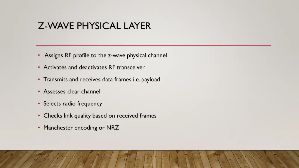 z wave physical layer
