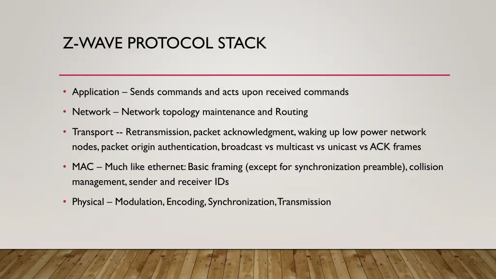 z wave protocol stack
