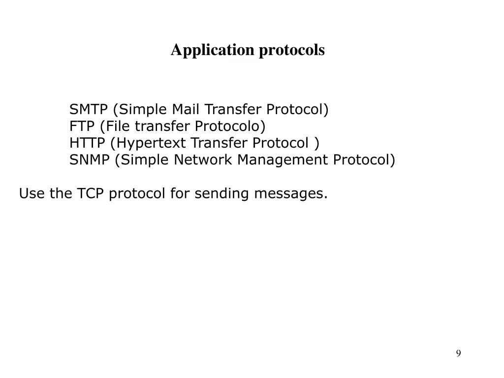 application protocols