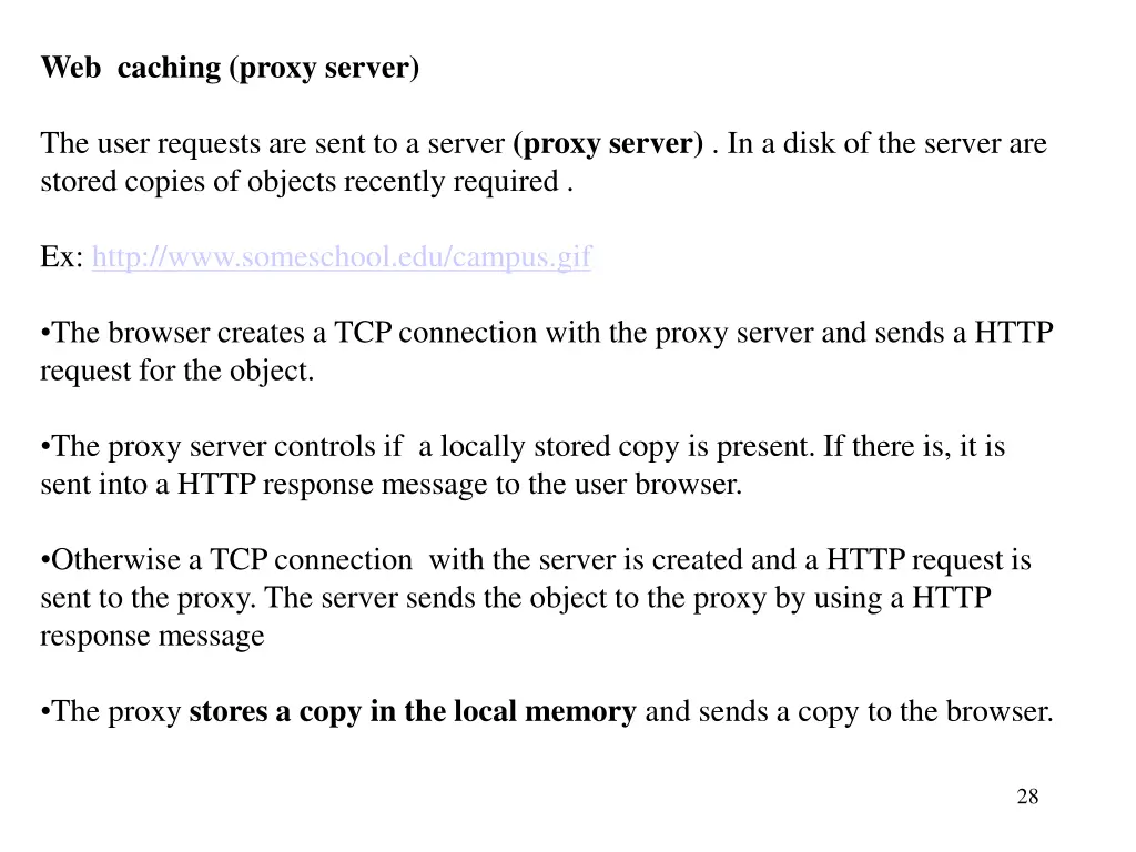 web caching proxy server