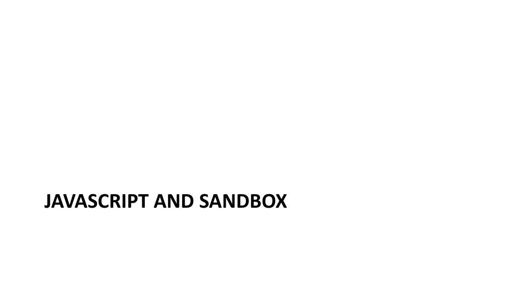 javascript and sandbox