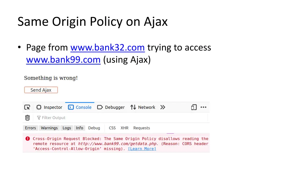 same origin policy on ajax