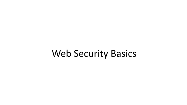 web security basics