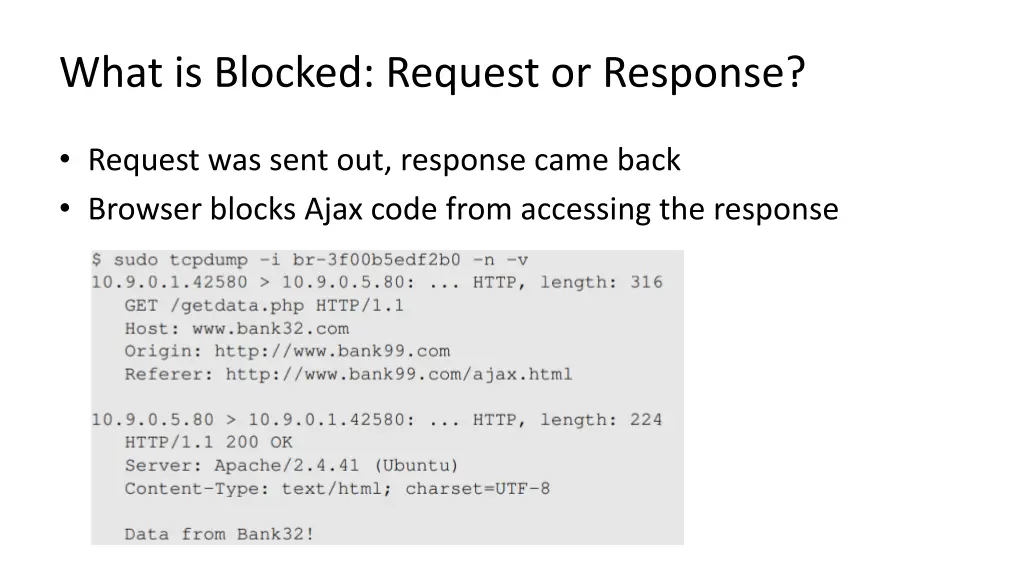 what is blocked request or response