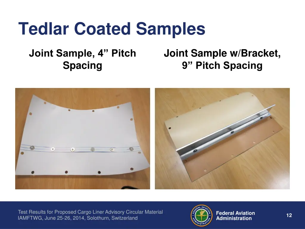 tedlar coated samples