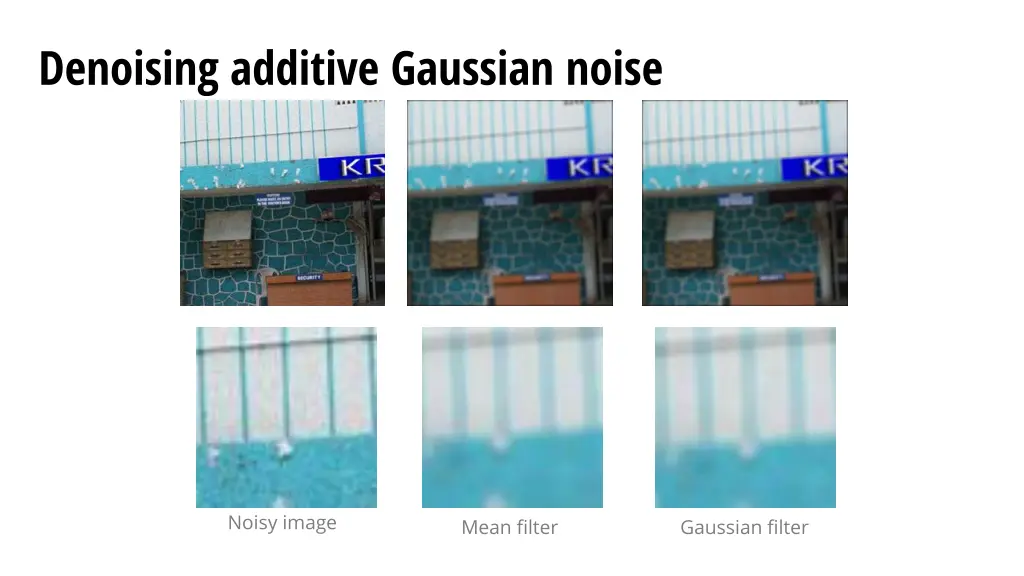 denoising additive gaussian noise