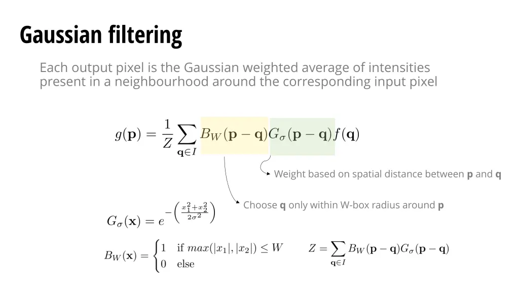 gaussian filtering 1
