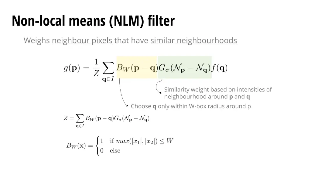 non local means nlm filter 1