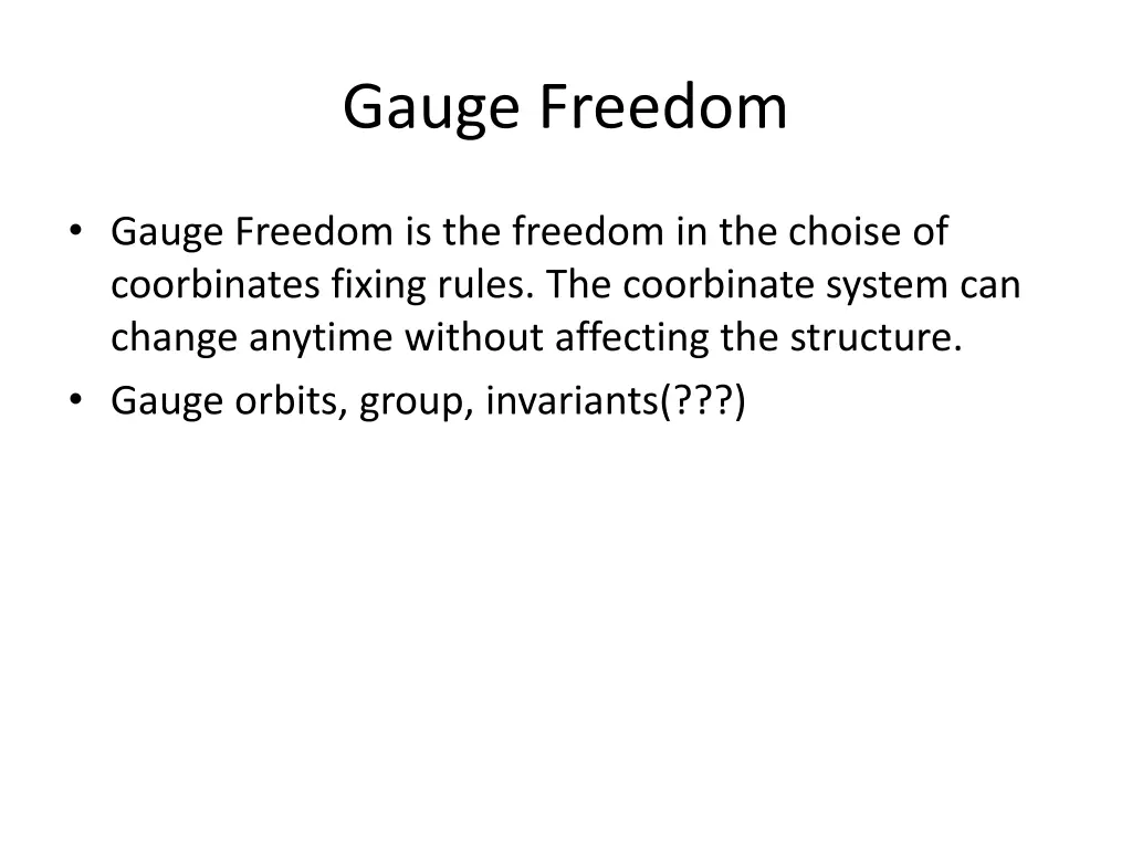 gauge freedom