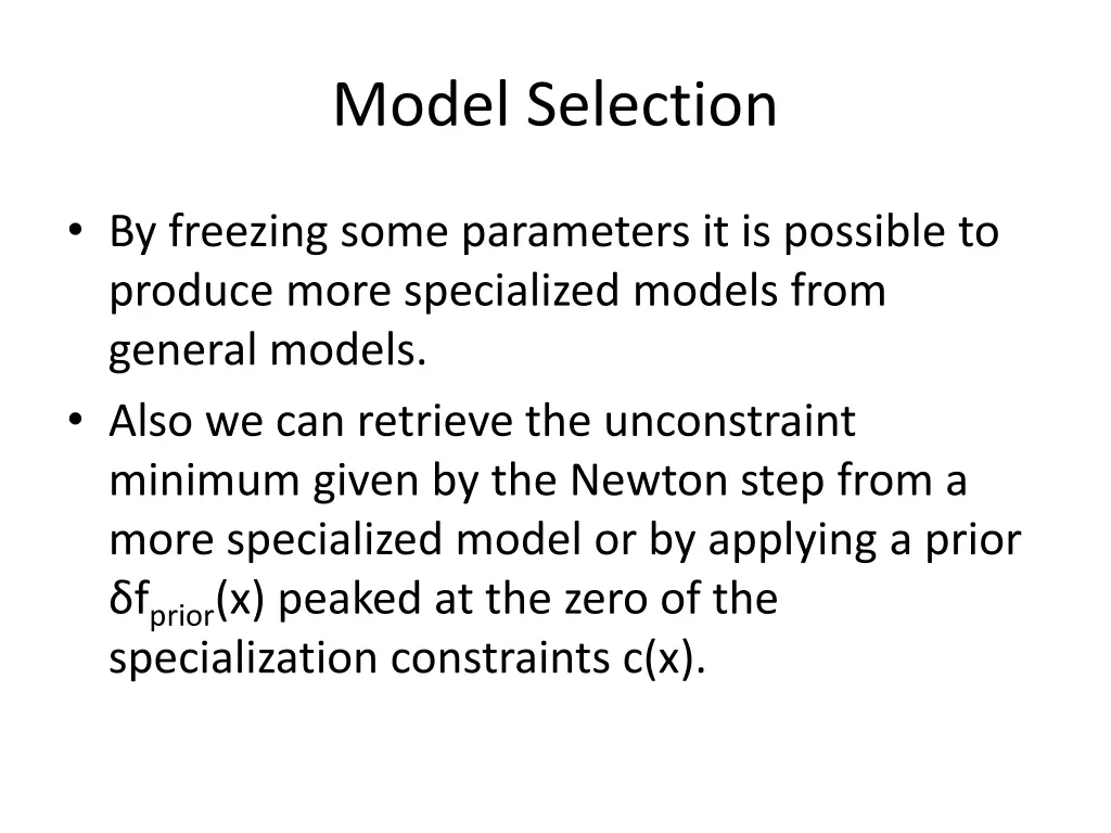 model selection