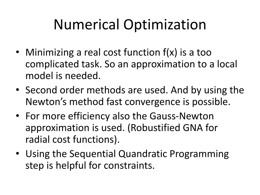 numerical optimization