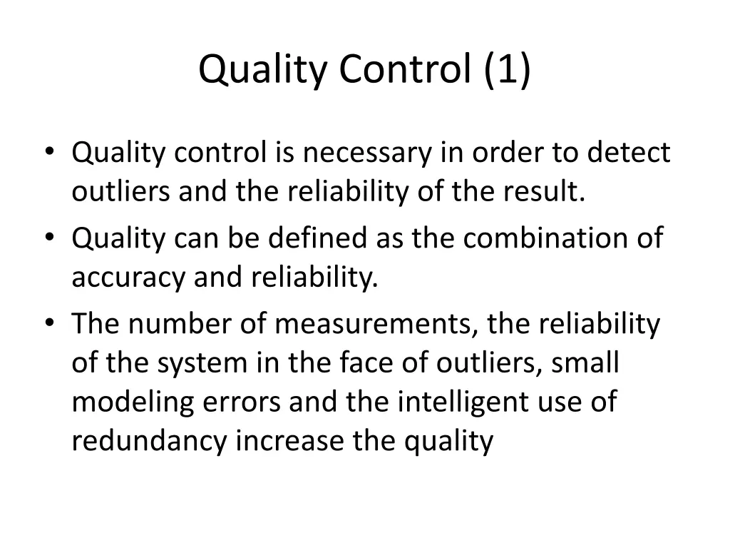quality control 1