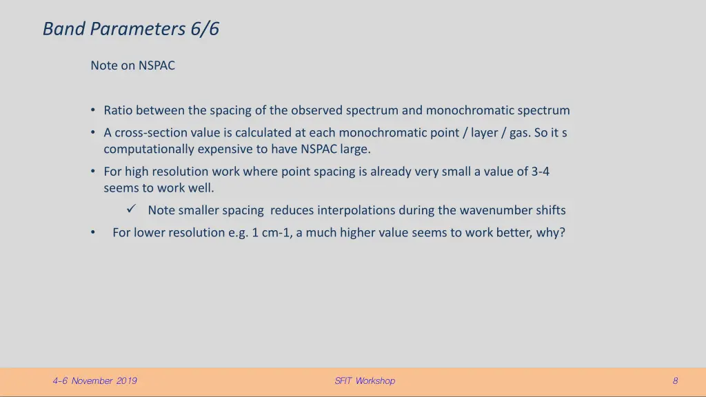band parameters 6 6