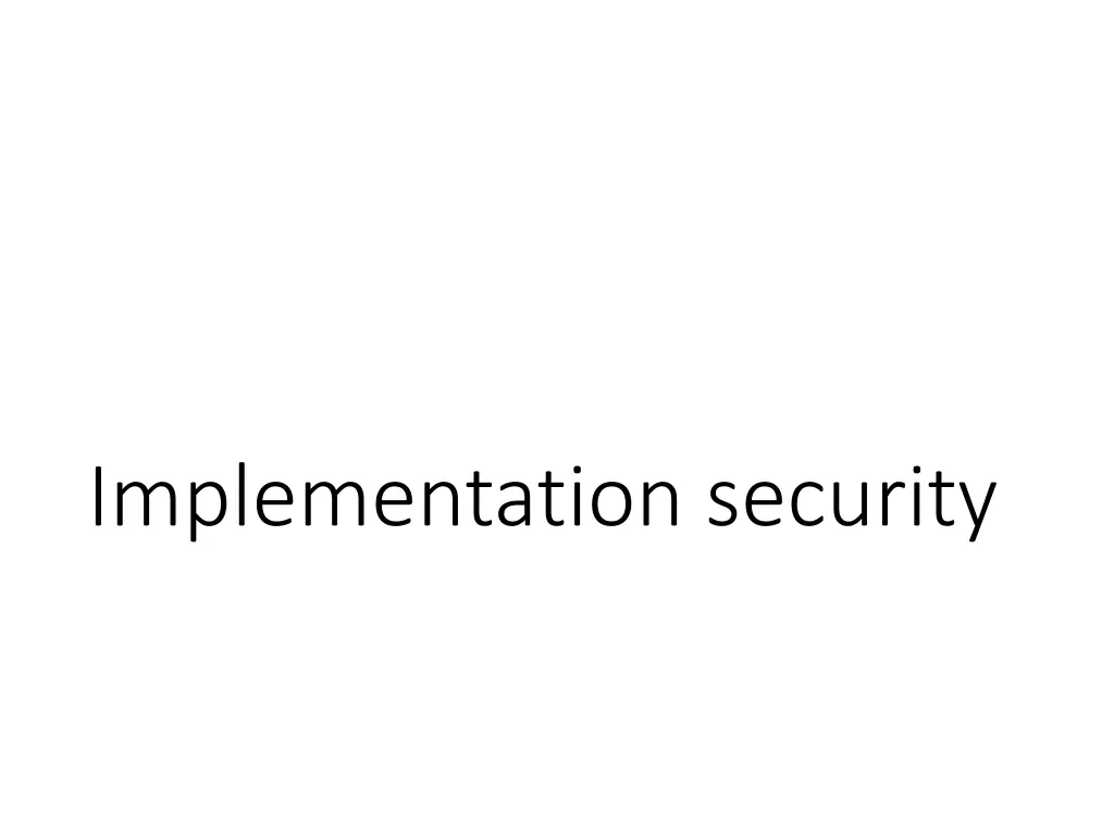implementation security