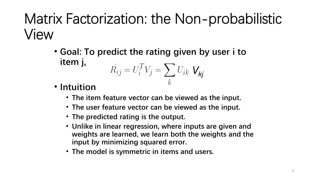 matrix factorization the non matrix factorization
