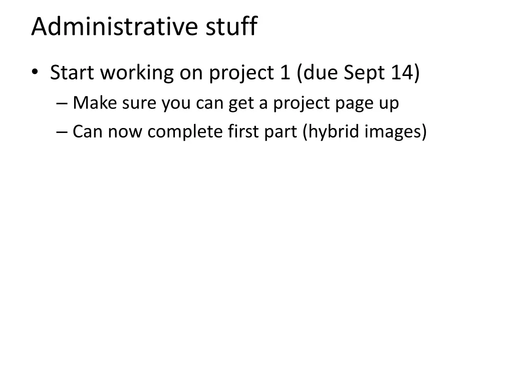 administrative stuff