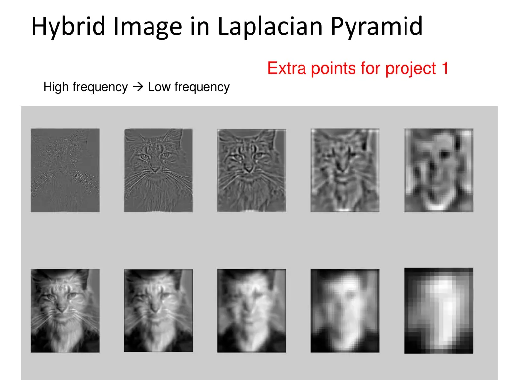hybrid image in laplacian pyramid