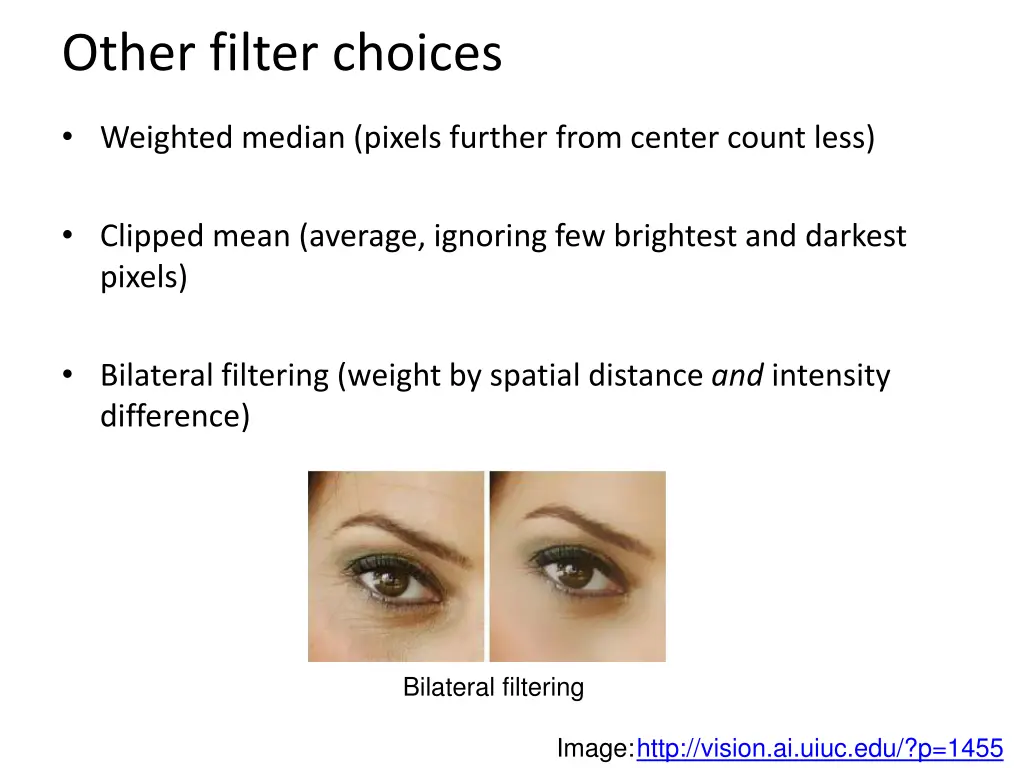 other filter choices
