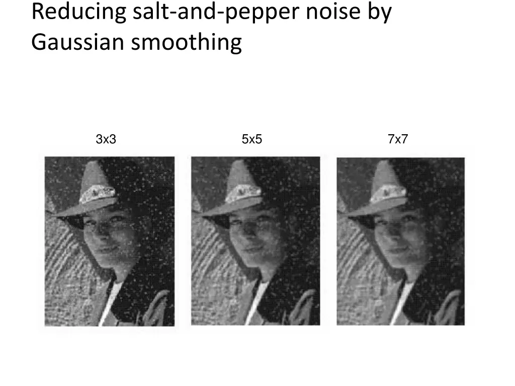 reducing salt and pepper noise by gaussian