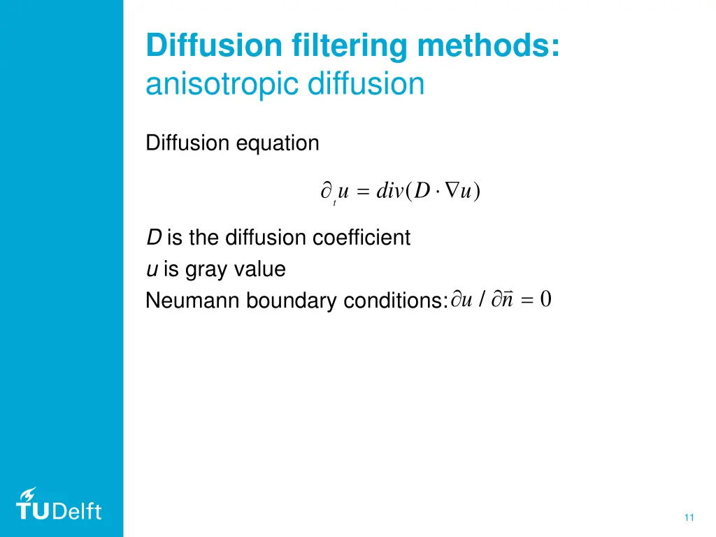 diffusion filtering methods anisotropic diffusion