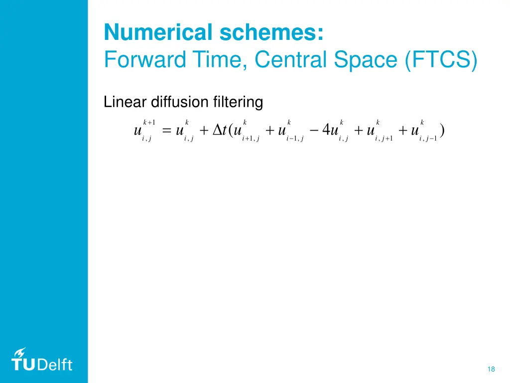 numerical schemes forward time central space ftcs 1