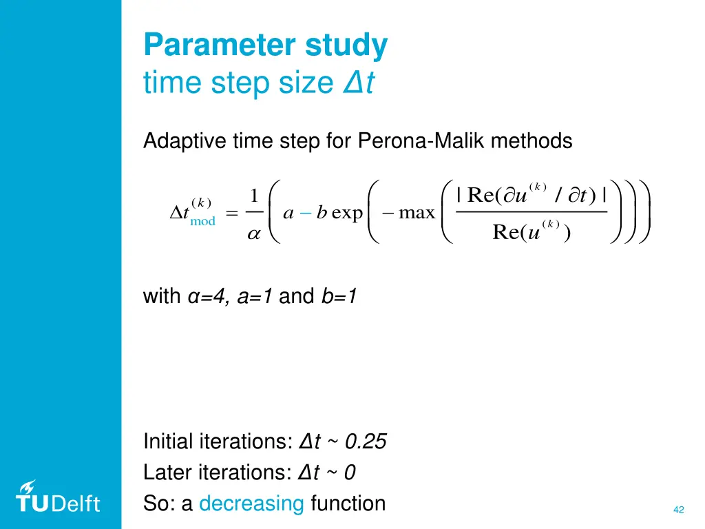 parameter study time step size t 4