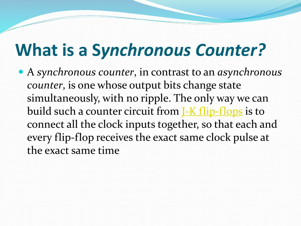 what is a s ynchronous counter